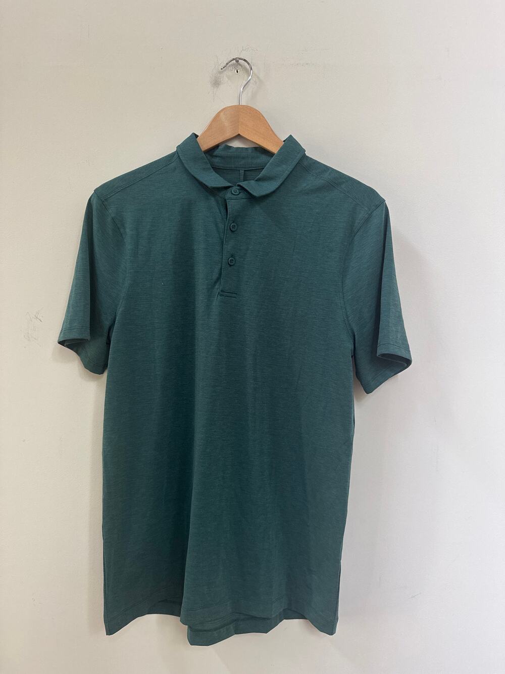 Lululemon Evolution Short Sleeve Polo Storm Teal Men's Sz Med Golf Athleisure